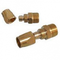 Соединитель RF-B1611/4 резьбовой 1/2" с зажимом для шланга 11*16мм (наруж. резьба) ROCK FORCE /1